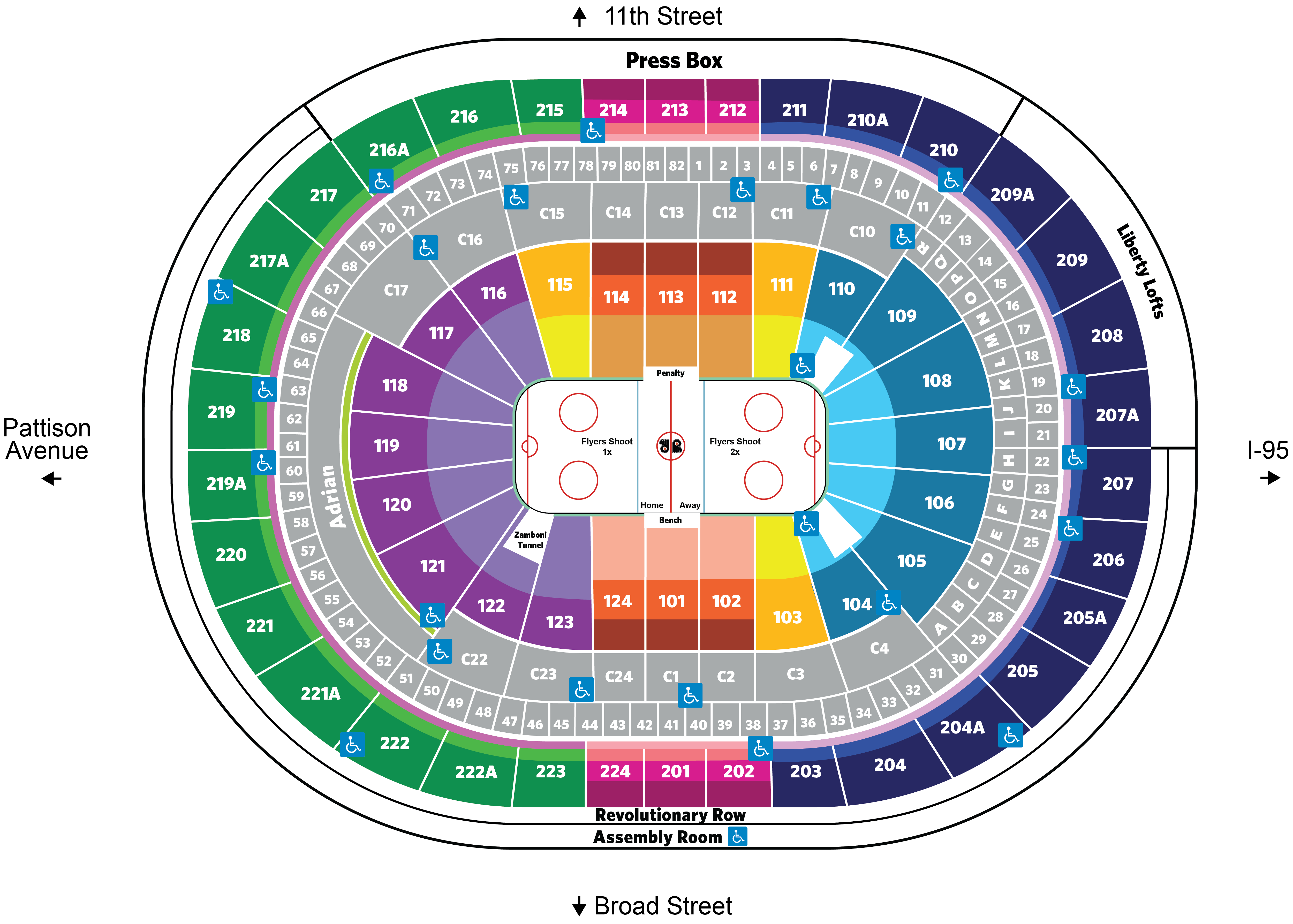 Section 212 at Wells Fargo Center 