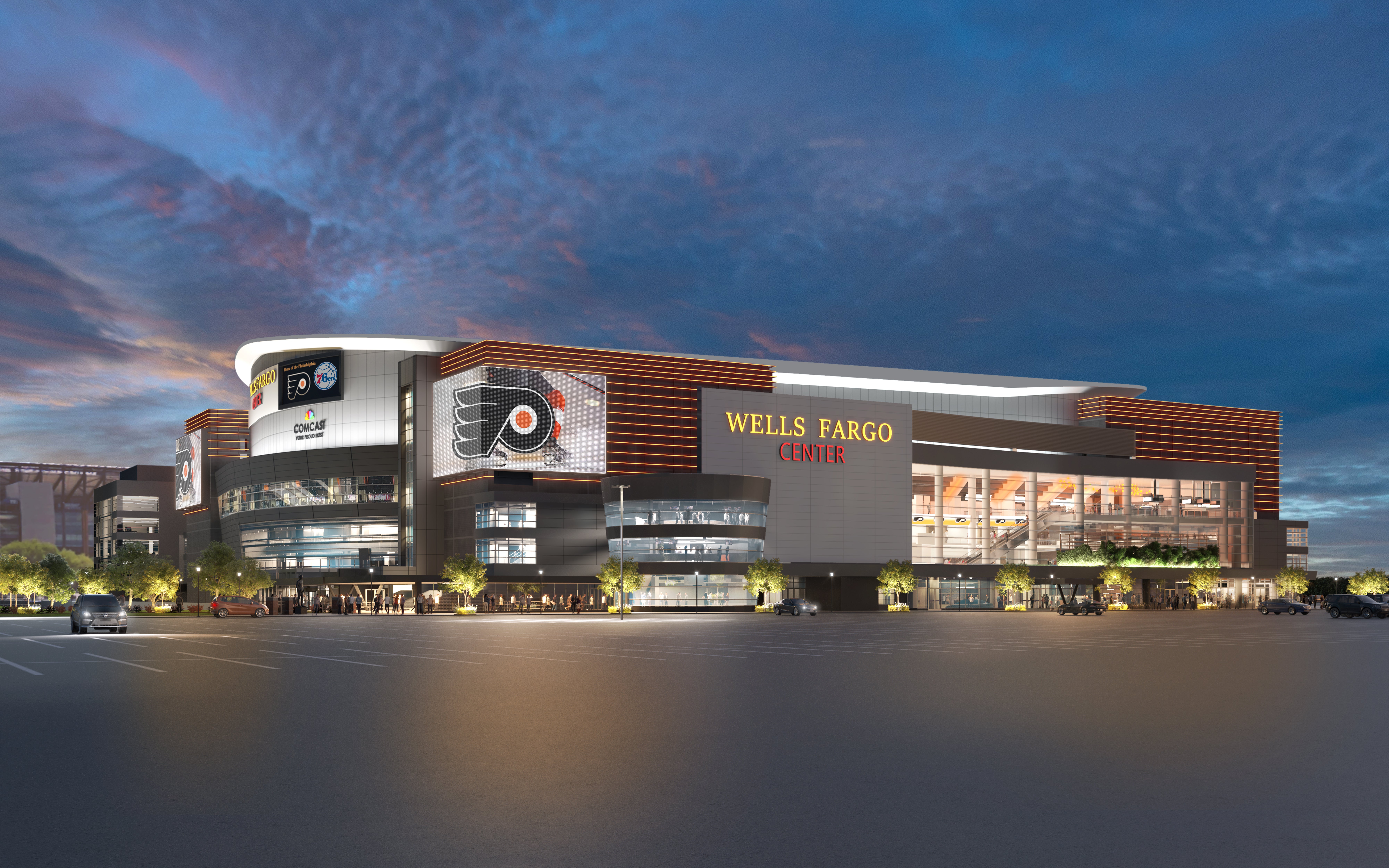 As Comcast Spectacor and the Flyers near completion of transforming Wells  Fargo Center upgrades, HBSE's Sixers are considering a long-term plan for  their own building