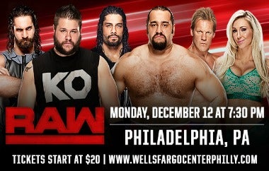 More Info for WWE Raw Slams Wells Fargo Center into National Spotlight on December 12